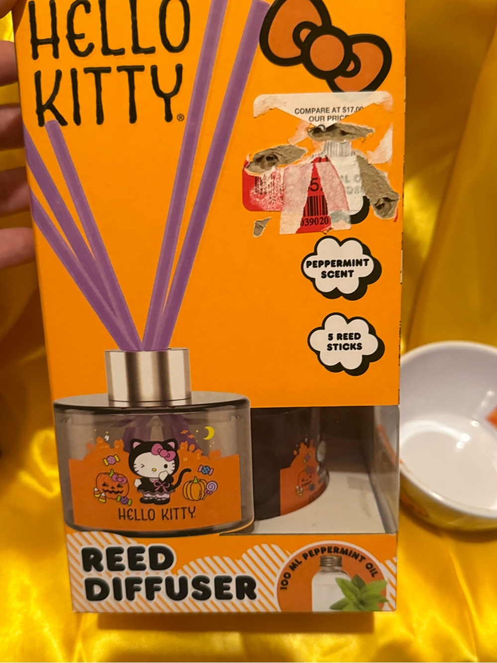 Hello Kitty Peppermint Reed Diffuser with Purple Reeds